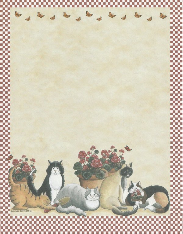 Briefpapier Cats Posies and Such