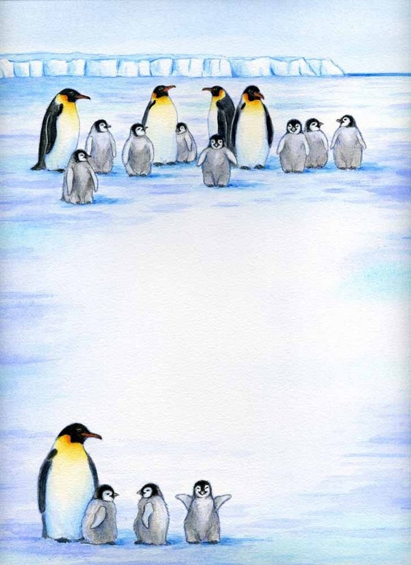 Briefpapier Pinguinfamilie WUP