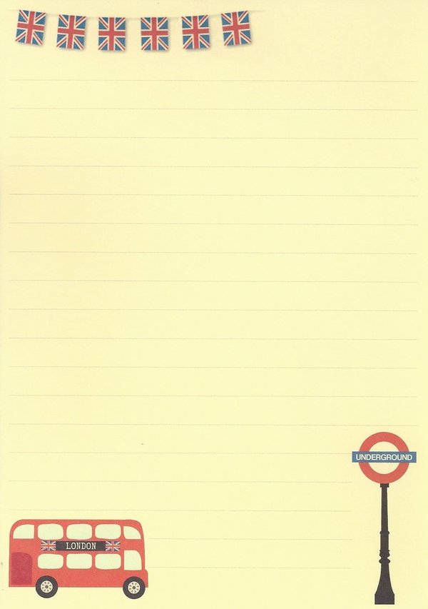 Briefpapier-Set London Underground Damien Fry