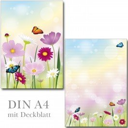 Briefblock Blumenwiese DIN A4 IdeenStadl