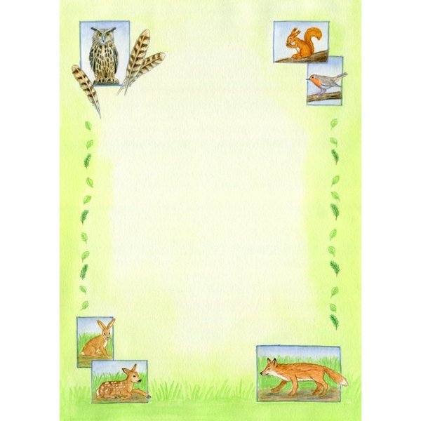 Letter Pad Forest Animals WUP A4