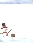 Letter Paper Snowman North Pole Geographics
