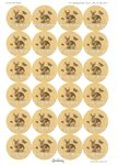 Stickerbogen mit 24 Stickern Häschen Fioniony