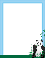 Letter Paper Panda Creative Shapes