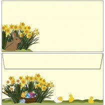 Envelope Easter bunny & flowers IdeenStadl