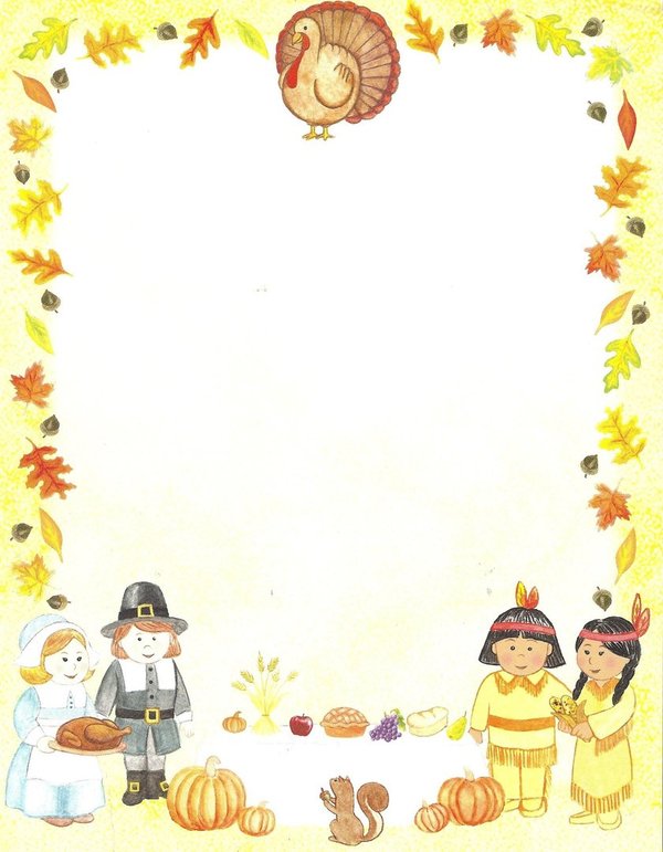 Briefpapier First Thanksgiving Idea Art