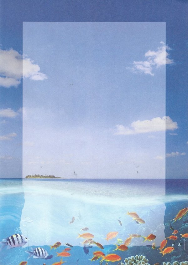 Letterhead Tropical Island Paper&Picture