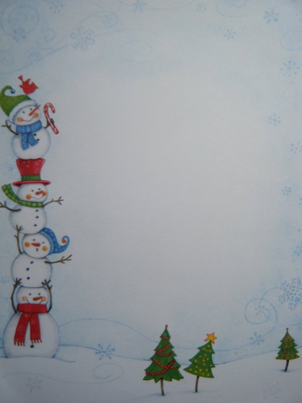 Letter Paper Silly Snowmen Idea Art