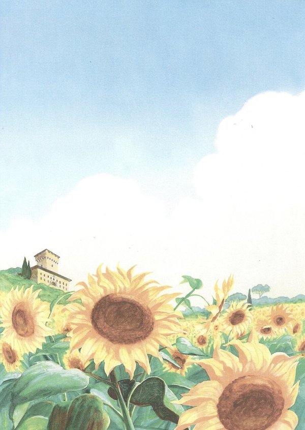 Letter Paper Sunflowers Decadry
