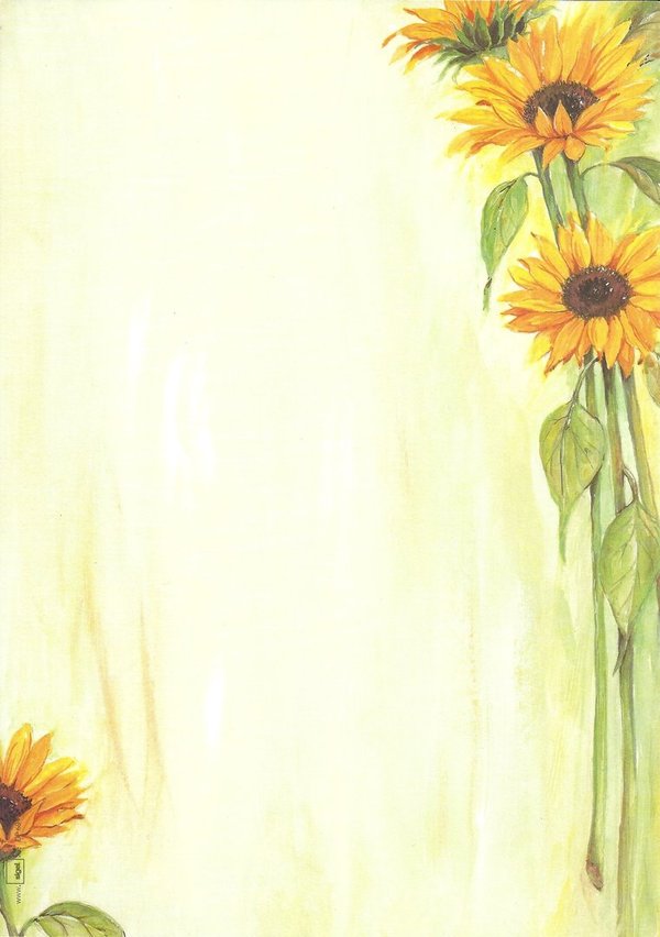 Letter Paper Sunflowers Sigel