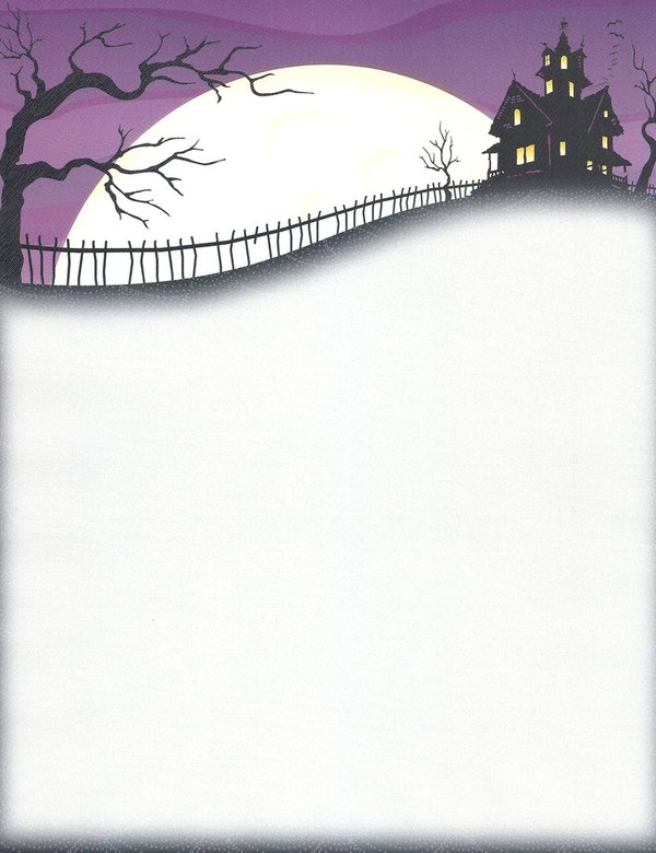 Letter Paper Halloween Landscape Idea Art