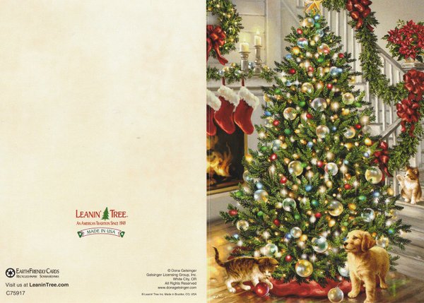 Karte Home Christmas Scene Leanin Tree