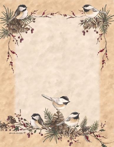Briefpapier Chickadees Posies and Such