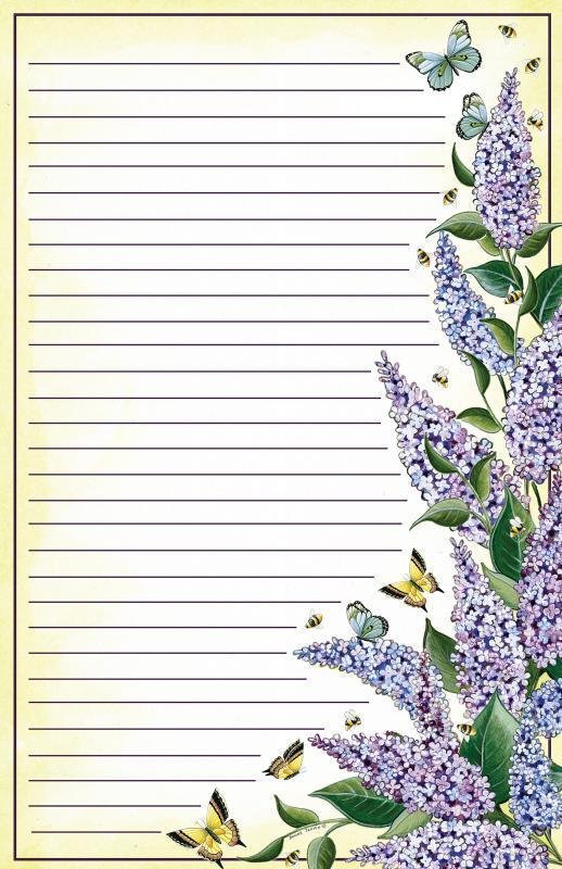 Letter Pad Lilacs Posies and Such USA