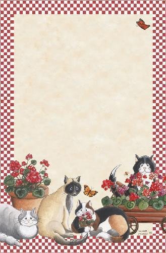 Letter Pad Garden Cats Posies and Such