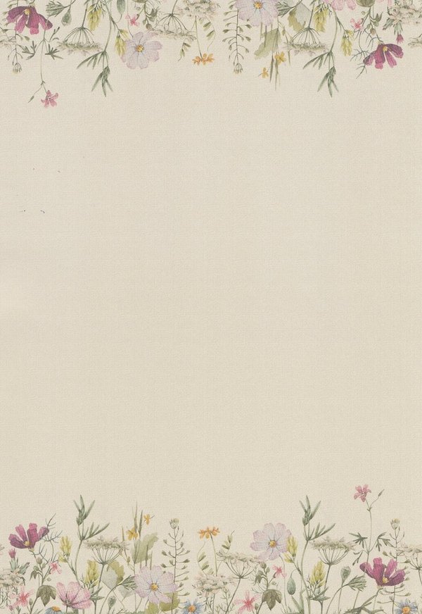 Briefpapier Wildblumen Tatmotive beidseitig bedruckt