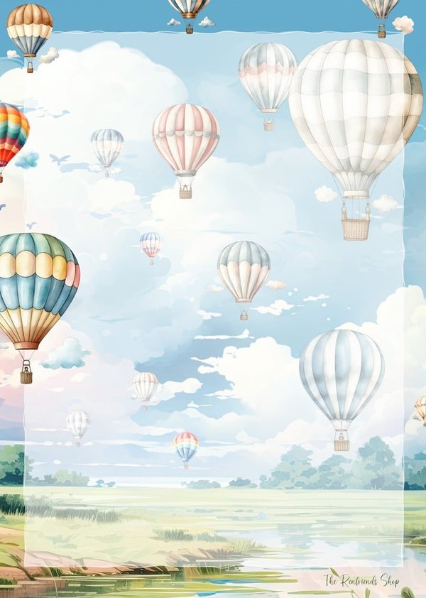Briefpapier Hot Air Balloon Parade A4 The Penfriends Shop