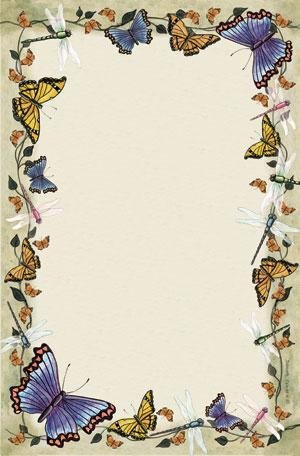 Letter Pad Butterflies Posies and Such