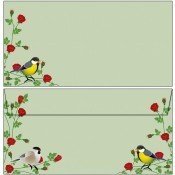 Briefumschlag Rosen und Vögel IdeenStadl