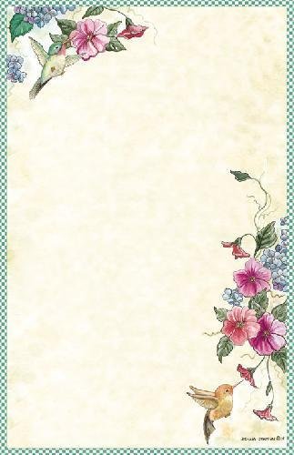 Letter Pad Hummingbirds Posies and Such