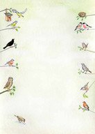Briefpapier-Set Einheimische Vögel WUP