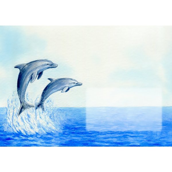 Briefumschlag Delfine WUP