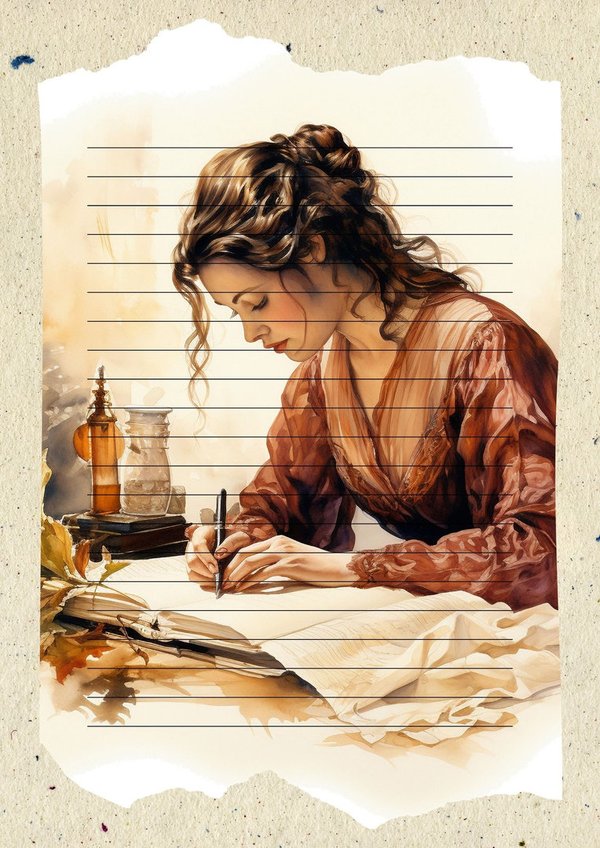 Schreibblock Writing Woman A5 Doreens Briefpapierwelt