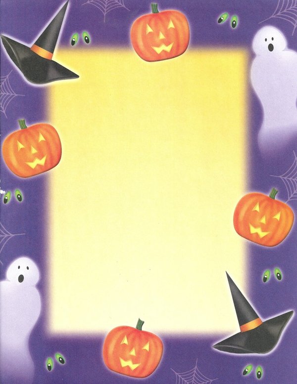 Letter Paper Halloween Border Ampad