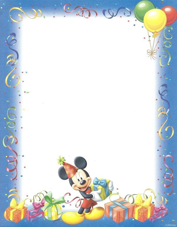 Briefpapier Birthday Mickey Mouse Gartner