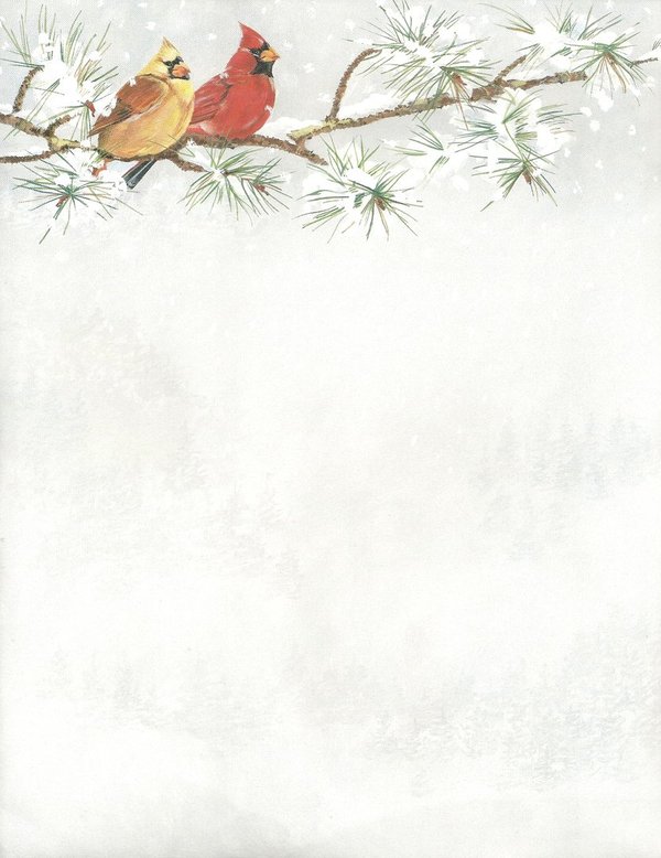 Letter Paper Winter Birds Great Papers