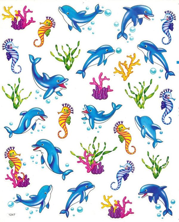 Big Sticker Sheet Dolphins Postler GmbH