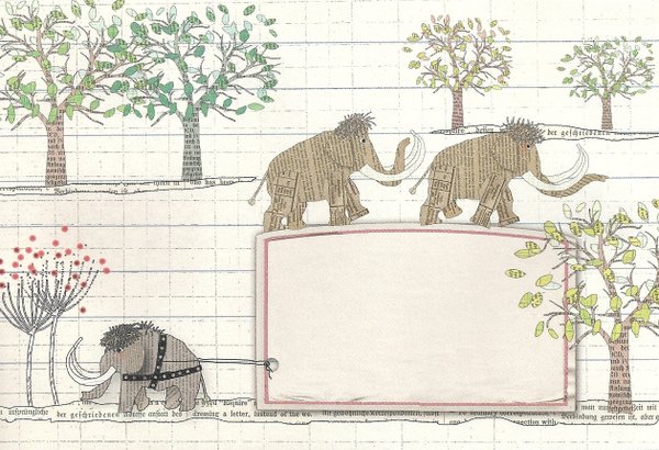 Briefumschlag Mammut TikiOno