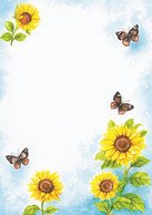 Letter Pad Sunflowers WUP A4