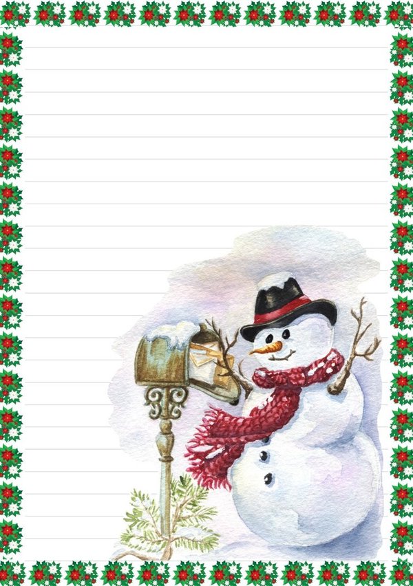 Letter Pad Nostalgic Snowman A5 Doreens Briefpapierwelt
