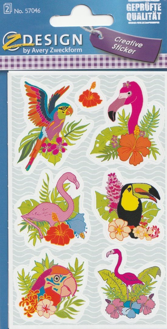 Sticker Tropikvögel Avery Zweckform