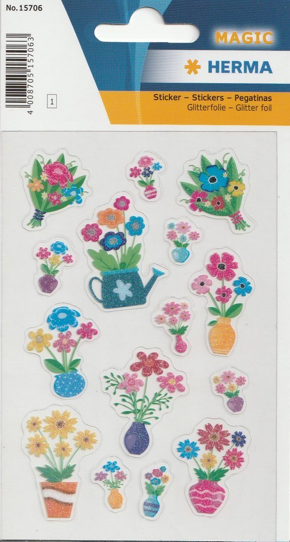 Sticker Vases of Flowers Herma