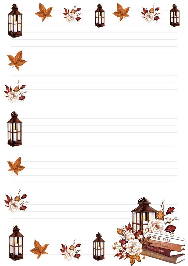 Schreibblock Herbststimmung A4 Doreens Briefpapierwelt