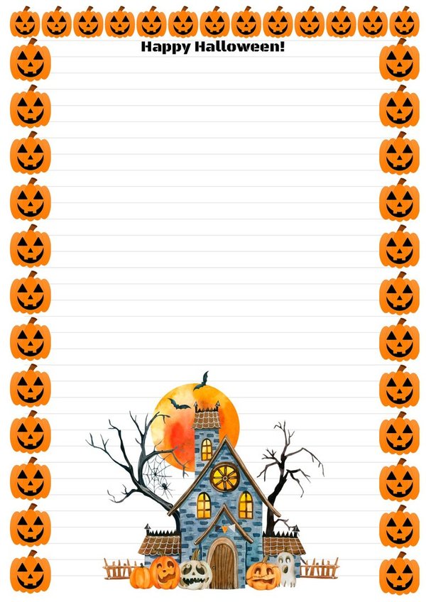 Schreibblock Happy Halloween A4 Doreens Briefpapierwelt