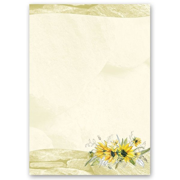 Briefpapier Sonnenblumen A4 Paper-Media