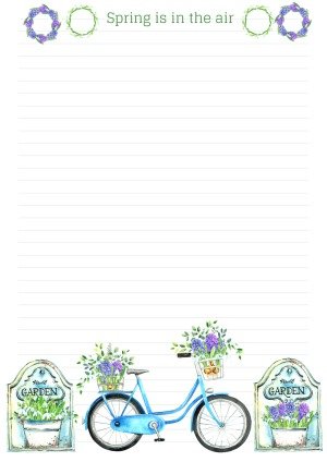Letter Pad Spring is in the air A4 Doreens Briefpapierwelt