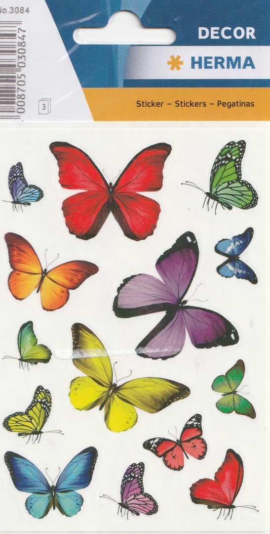 Sticker Bunte Schmetterlinge Herma